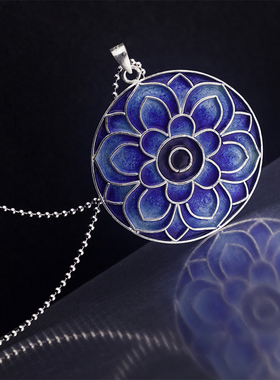 阿仅银女敦煌宝相花项链