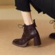 Martin boots for small women, thick soles, heightening, pointed toes, British style