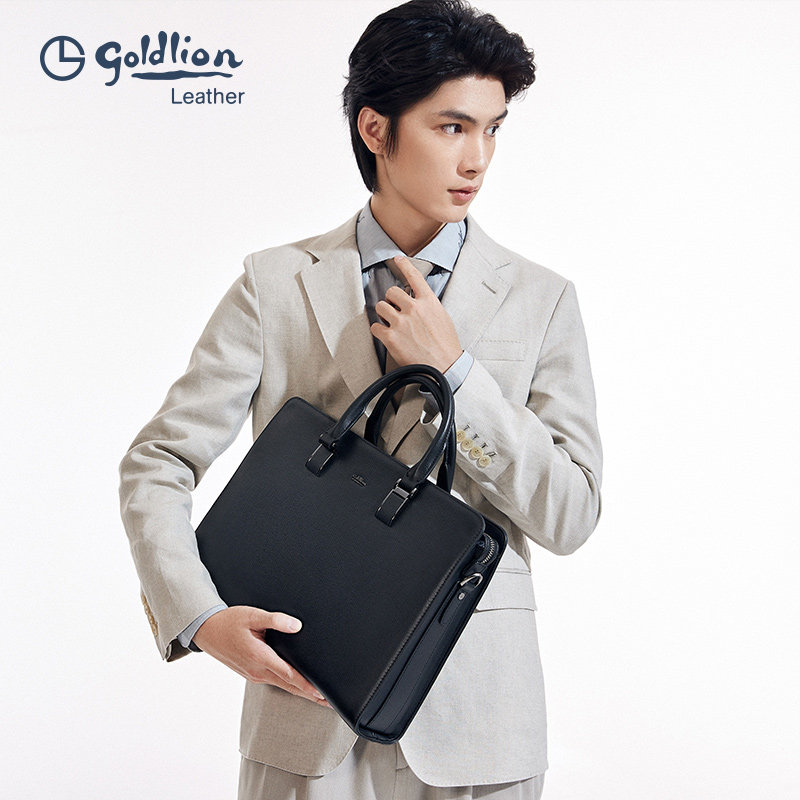 金利来2023新款正品简约男士公文包 金利来箱包男士包袋