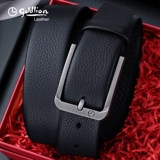 Модный ремень, кожаная пряжка, штаны, из натуральной кожи, воловья кожа, простой и элегантный дизайн, легкий роскошный стиль