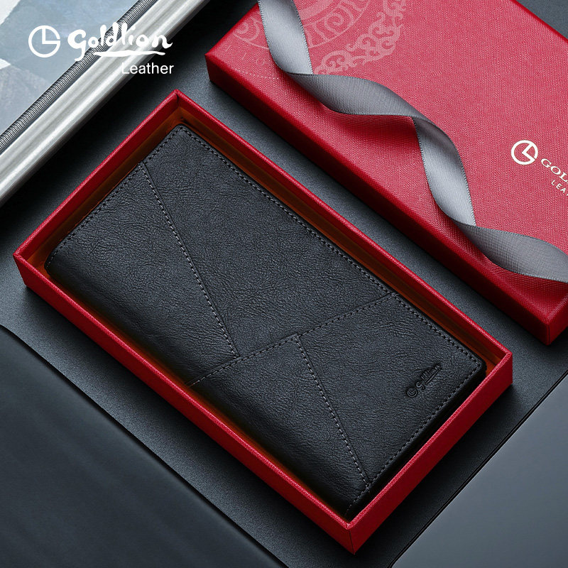 金利来2023新款长款真皮潮牛皮钱夹 金利来箱包钱包