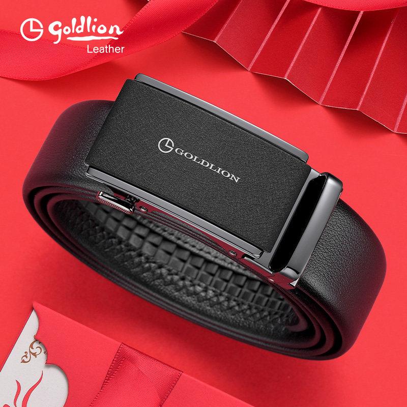 金利来2026新款磨砂皮带男真皮简约自动扣腰带商务头层牛皮裤带,淘宝优惠券,粉丝福利购,淘宝优惠卷