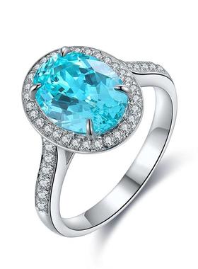 定制水滴形高级蓝宝石戒指