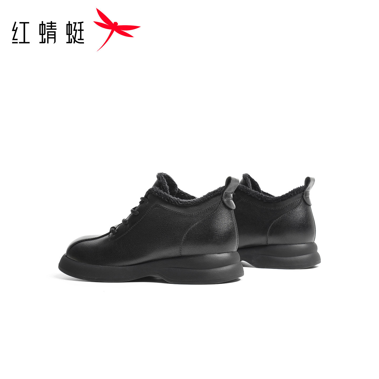 红蜻蜓妈妈鞋子冬季新款加绒女鞋真皮厚底女士棉鞋保暖中老年皮鞋,淘宝优惠券,粉丝福利购,淘宝优惠卷