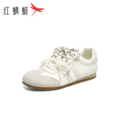 红蜻蜓德训鞋女2025秋季新款女鞋子复古软底阿甘鞋慢跑运动休闲鞋 - 图0