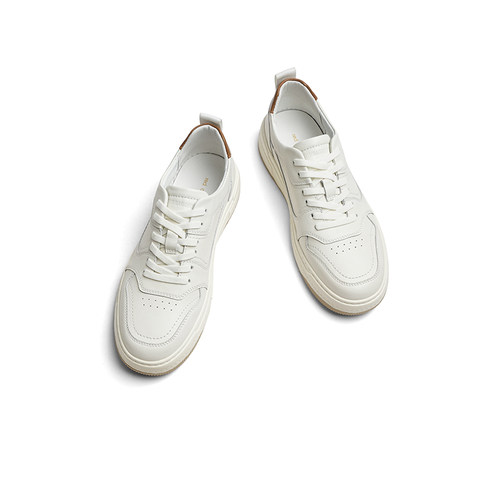 红蜻蜓小白鞋男2025春秋新款男鞋板鞋真皮男士休闲鞋百搭透气鞋子 - 图1