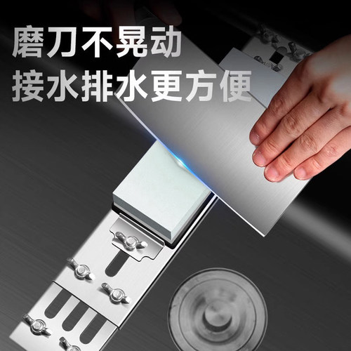 不锈钢磨刀架防滑家用磨刀石厨房专业水槽固定架快速磨刀神器支架 - 图2