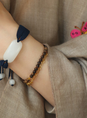 缘物珠宝和田玉新品编制手牌籽料手牌