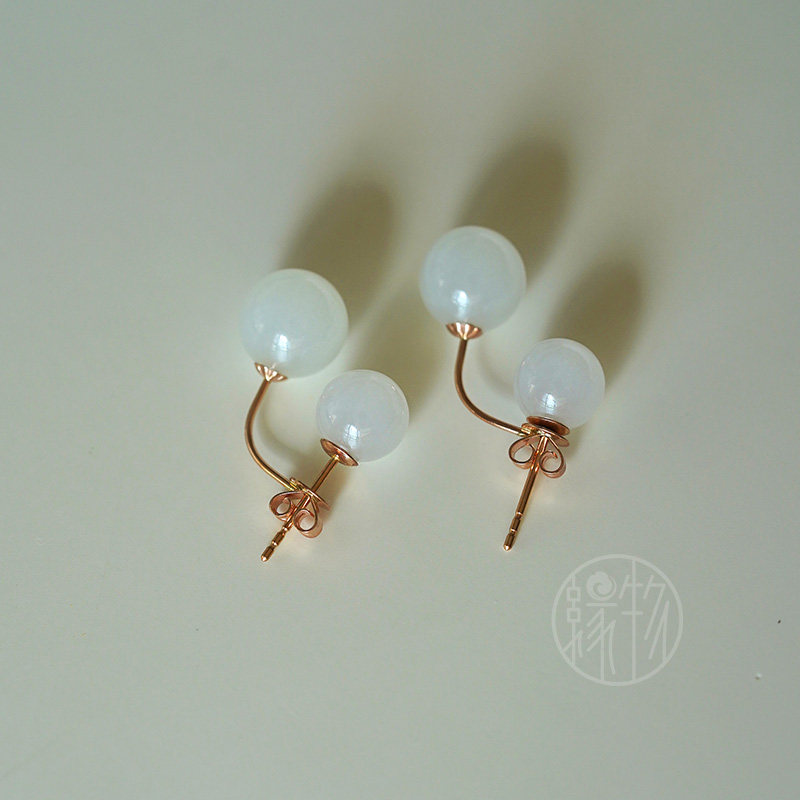 缘物和田玉白玉金镶玉耳钉耳环羊脂玉设计款耳环金镶玉设计款耳环,淘宝优惠券,粉丝福利购,淘宝优惠卷