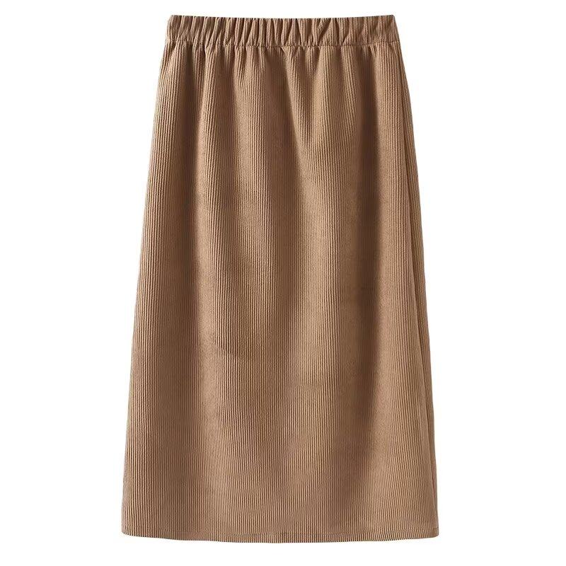 大码高级感气质灯芯绒a字半身裙秋冬季胖mm梨型身材遮胯显瘦裙子,淘宝优惠券,粉丝福利购,淘宝优惠卷