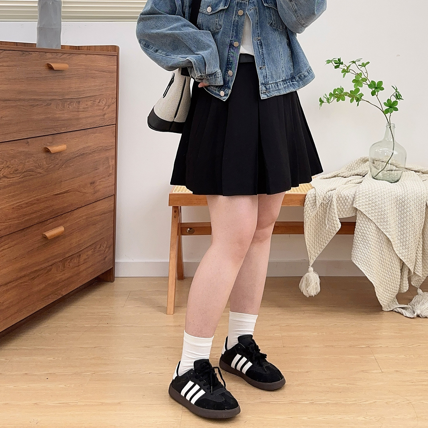 宛宛大码女装胖mm百褶裙春秋2025新款高腰a字半身裙显瘦包臀短裙,淘宝优惠券,粉丝福利购,淘宝优惠卷