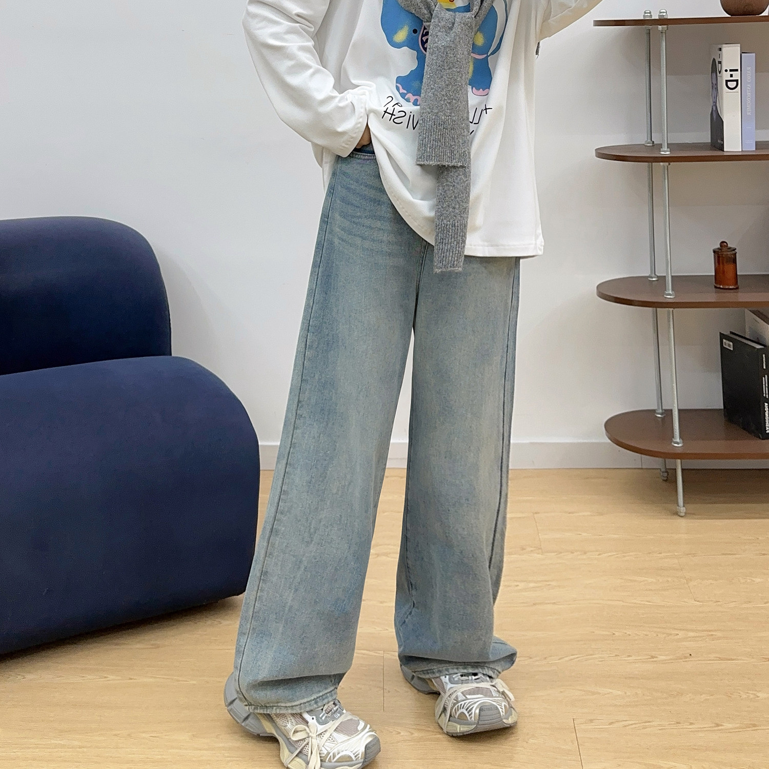 宛宛大码胖mm女装秋冬加绒牛仔裤女美式复古阔腿女裤梨形加厚裤子,淘宝优惠券,粉丝福利购,淘宝优惠卷