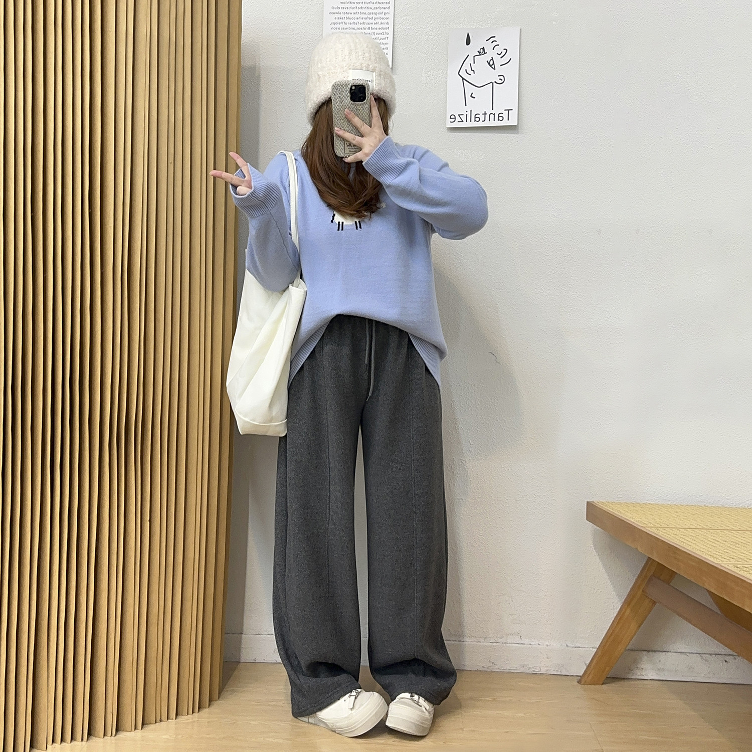 宛宛大码胖mm弯刀运动裤女秋冬2026新款加绒宽松休闲香蕉阔腿裤子,淘宝优惠券,粉丝福利购,淘宝优惠卷