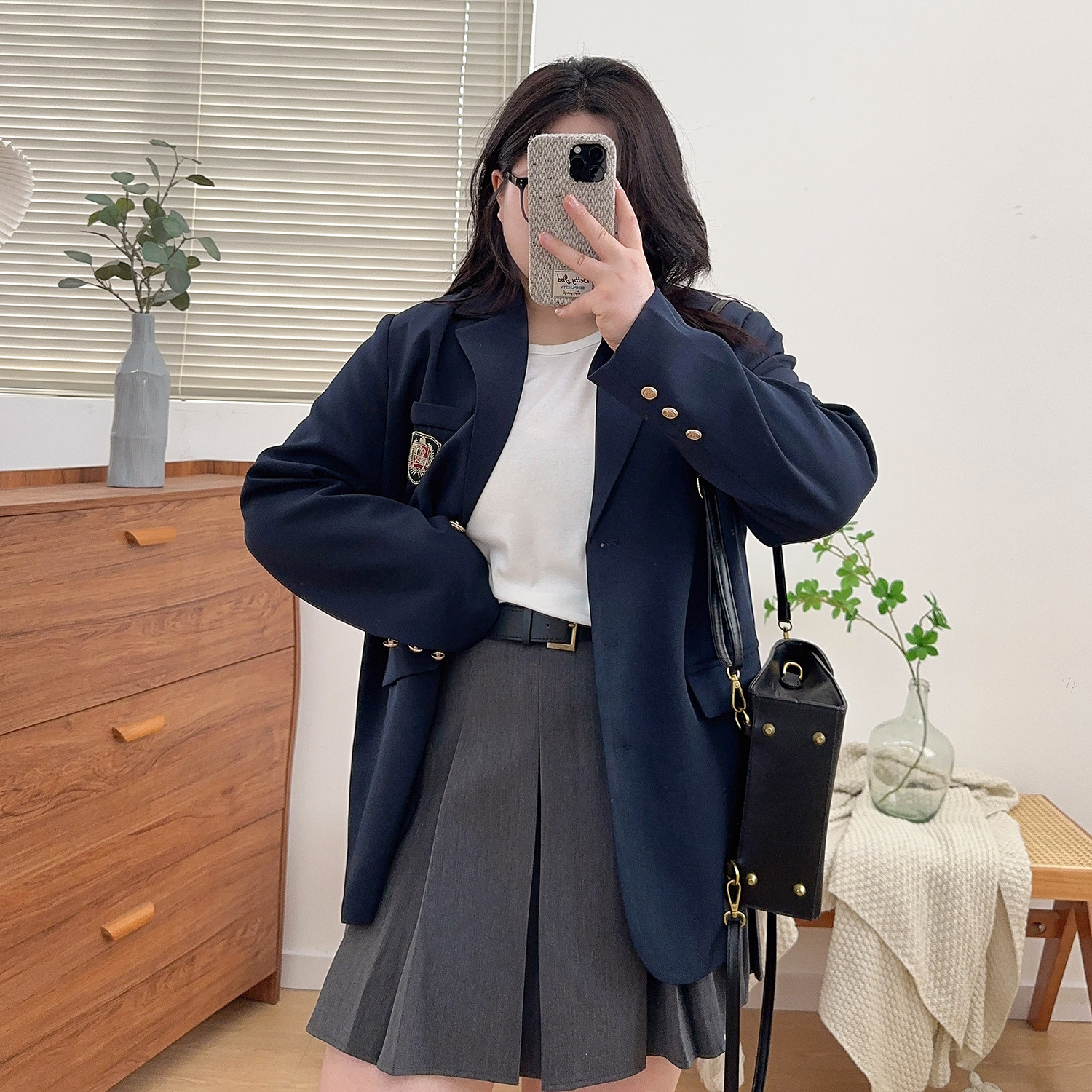 宛宛大码女装胖mm百褶裙春秋2025新款高腰a字半身裙显瘦包臀短裙,淘宝优惠券,粉丝福利购,淘宝优惠卷