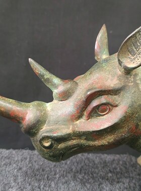 青铜犀牛尊摆件开业送礼