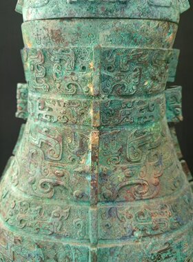 【实物拍摄】首面纹觯高52公分重13510克青铜器防古工艺品高端礼