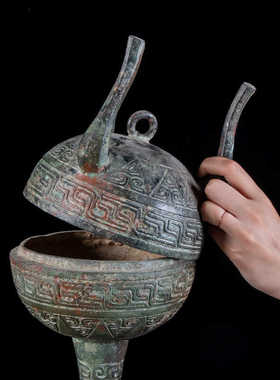 青铜豆纯铜复古开业摆件