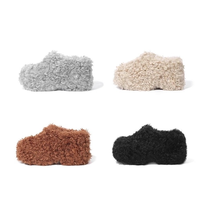 日本GP超厚底毛毛鞋女2025秋冬新款一脚蹬卷毛动物系列包头毛毛拖,淘宝优惠券,粉丝福利购,淘宝优惠卷