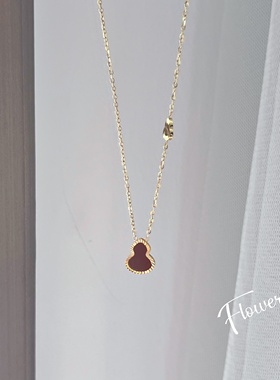 红色葫芦钛钢项链气质轻奢小众复古新中式国潮精致百搭锁骨链