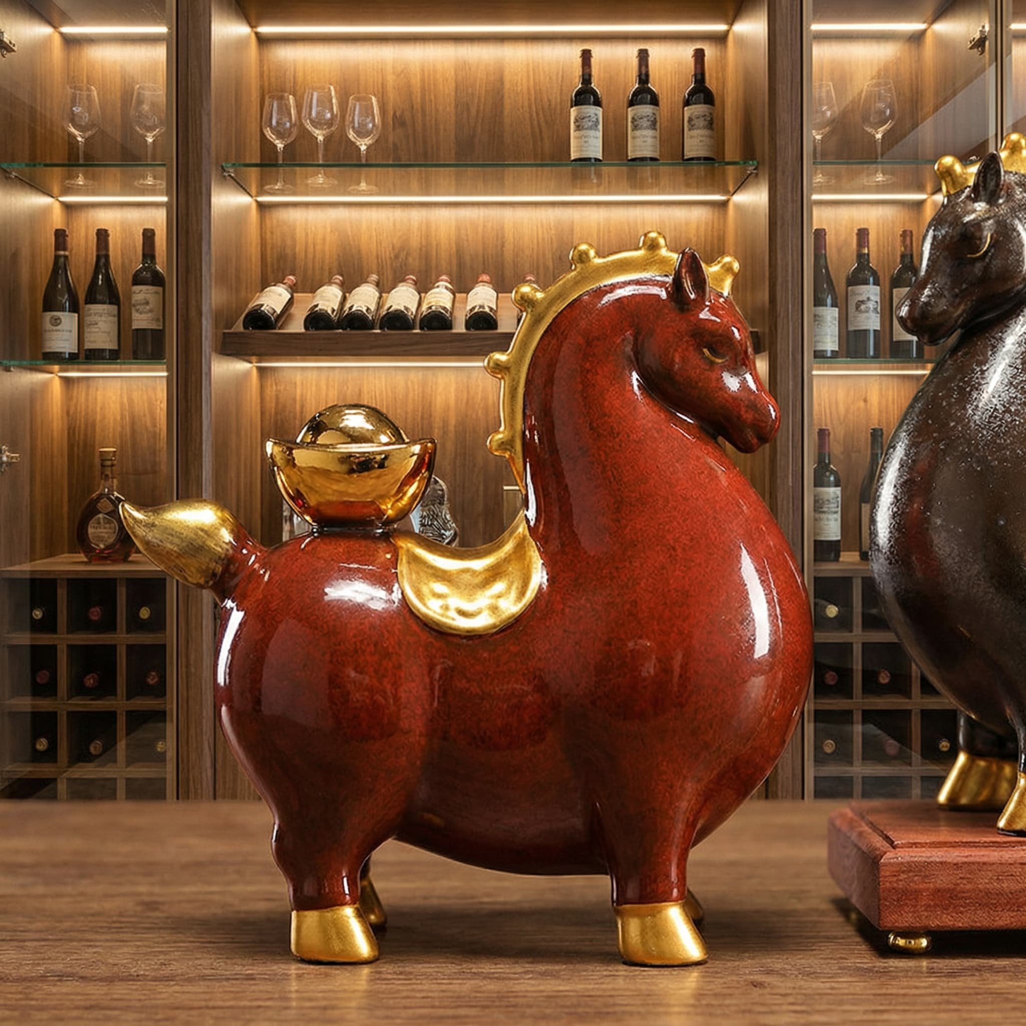 马上有钱摆件创意陶瓷家居装饰品新中式招财酒柜桌面摆设新年礼品,淘宝优惠券,粉丝福利购,淘宝优惠卷