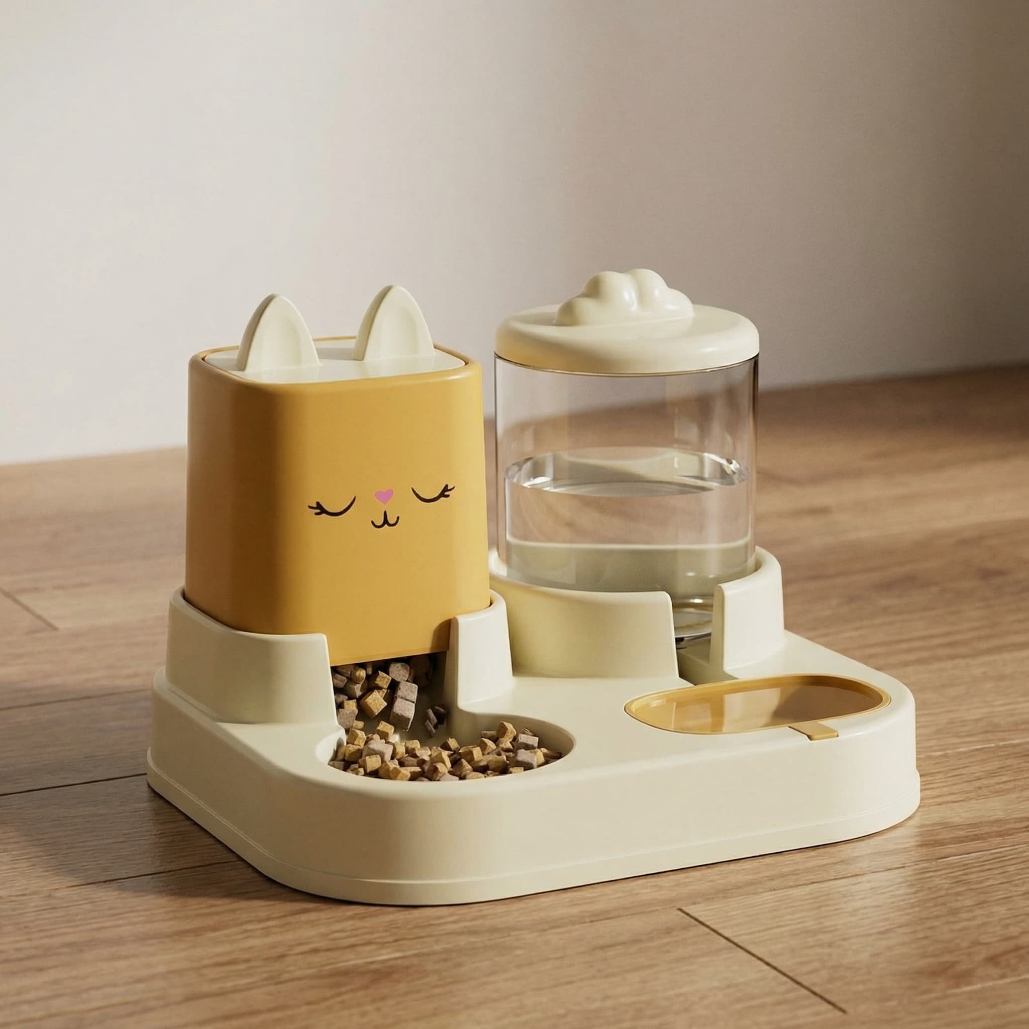 猫碗狗碗自动喂食器猫食盆猫咪粮双碗饮水碗一体式宠物智能碗家用,淘宝优惠券,粉丝福利购,淘宝优惠卷