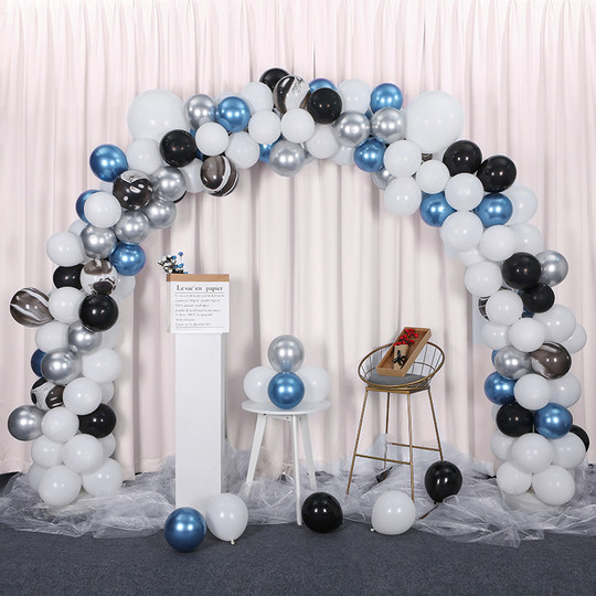 马卡龙可拆气球拱门店铺开业装饰结婚庆布置生日婚礼创意热气球篮