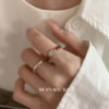 Suzyacc kr red agate sterling silver lucky cat ring Chinese retro niche index finger ring versatile whitening ring