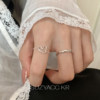 Suzyacc kr minimalist niche love pull sterling silver ring ins style personalized versatile high-end index finger ring