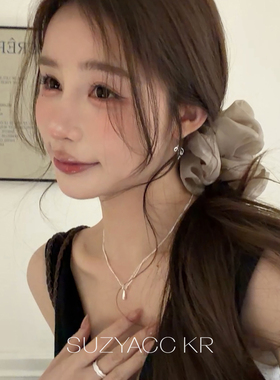 suzyacc kr超大温柔网纱大肠圈温柔质感百搭发圈法式简约通勤发饰