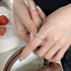 Suzyacc kr minimalist sterling silver bow ring niche design sweet cool versatile high-end index finger ring