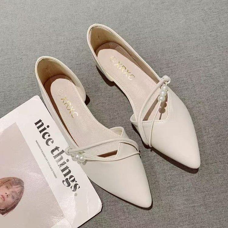 2025年夏季新款浅口尖头平底软底侧空瓢鞋晚晚风温柔孕妇豆豆鞋女,淘宝优惠券,粉丝福利购,淘宝优惠卷