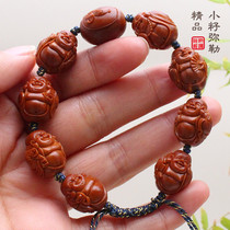 Zhoushan Olive Nuclear Carvings Pure Hand Engraving Small Seed Iron Core Octable Miele Buddha Hand Strings Olive Hu Men And Womens Hands Strings