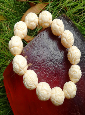 猛犸象牙手链女士雕刻文玩佛珠