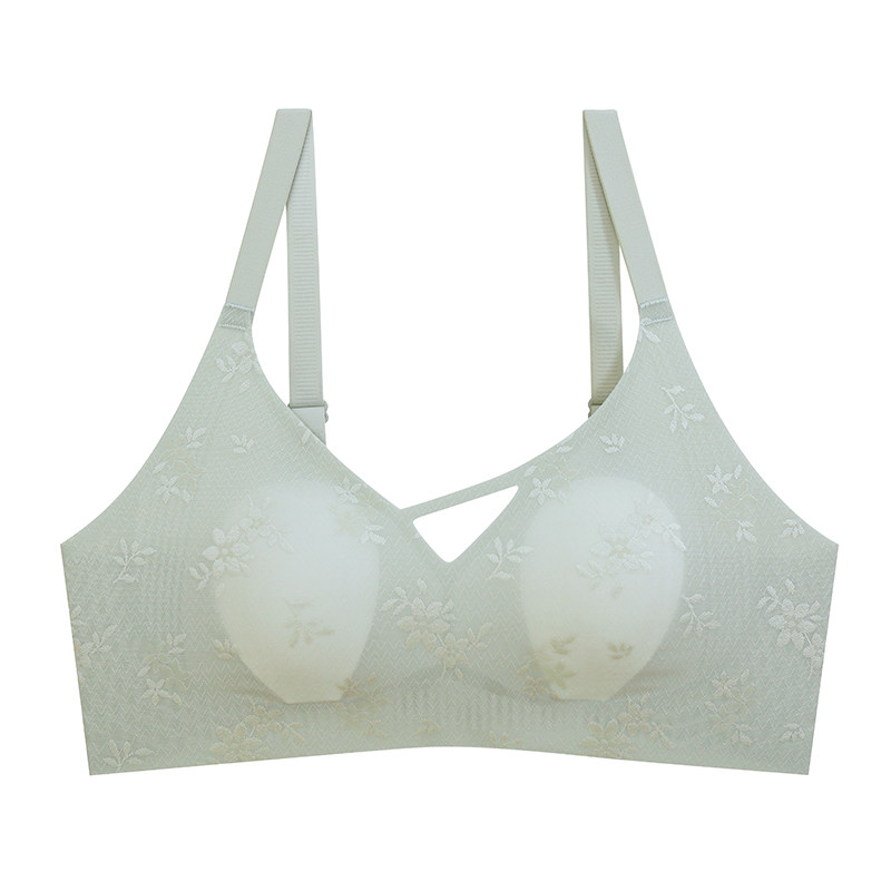 薄款提花蕾丝透气内衣女大胸显小显瘦无钢圈上托收副乳少女文胸罩,淘宝优惠券,粉丝福利购,淘宝优惠卷