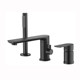 Full copper gun gray bathtub faucet shower edge type
