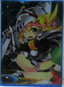游戏王卡套 彩色 卡通黑魔女龙骑黑魔导女孩半龙女仆平口保护膜 - 图2