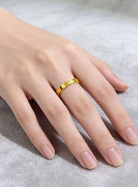 马年钛钢马上有钱招财戒指