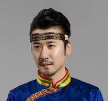 New Mongolian dance performance headwear male handmade headwear Tibetan ethnic beads hair adorned Mongolia Tibetan robe perfuché