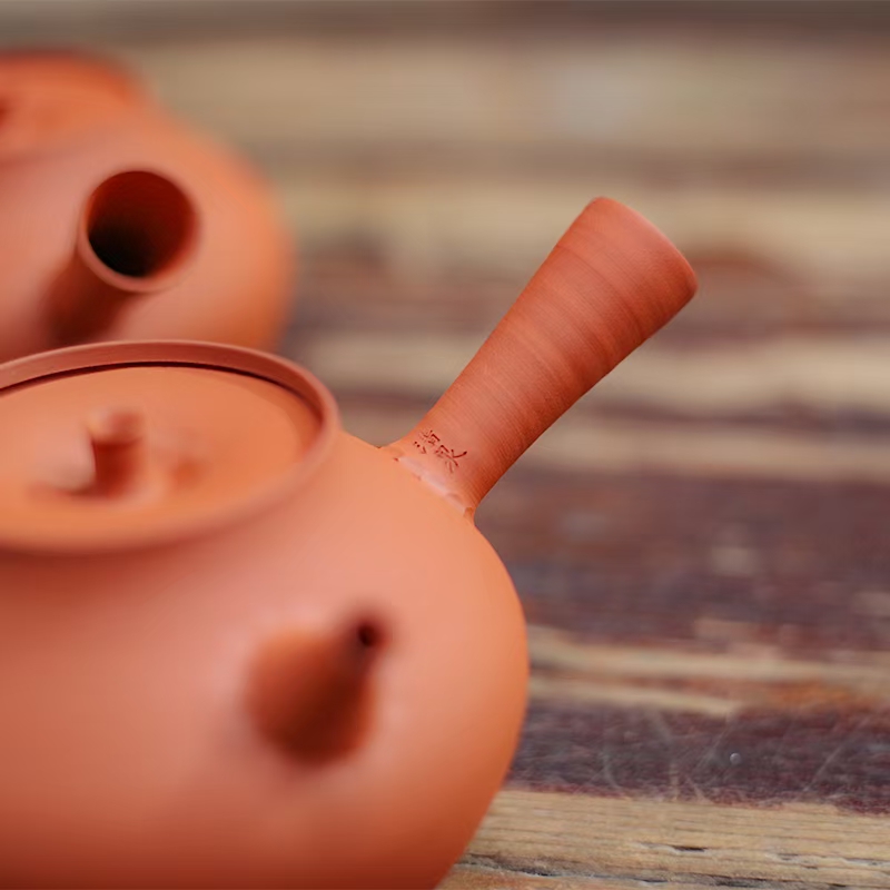 黄钢清砂铫450毫升梨壶潮州手拉砂铫超薄煮茶壶手拉壶工夫茶具壶 - 图1