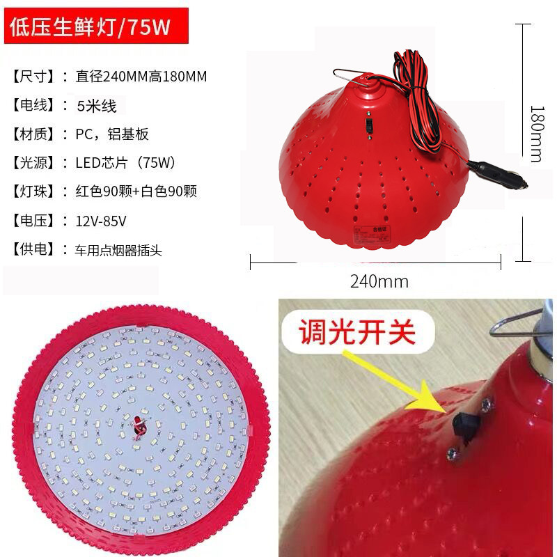 12v24v货车卖水果专用led点烟器插头水果灯户外摆地摊照明节能灯,淘宝优惠券,粉丝福利购,淘宝优惠卷