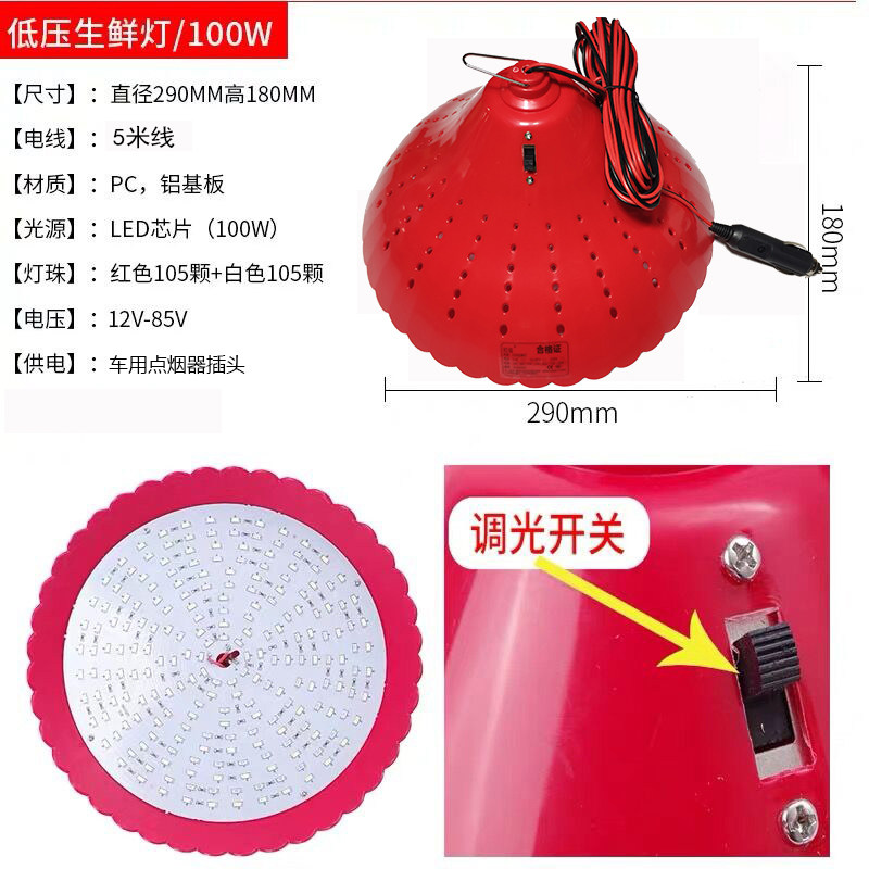 12v24v货车卖水果专用led点烟器插头水果灯户外摆地摊照明节能灯,淘宝优惠券,粉丝福利购,淘宝优惠卷