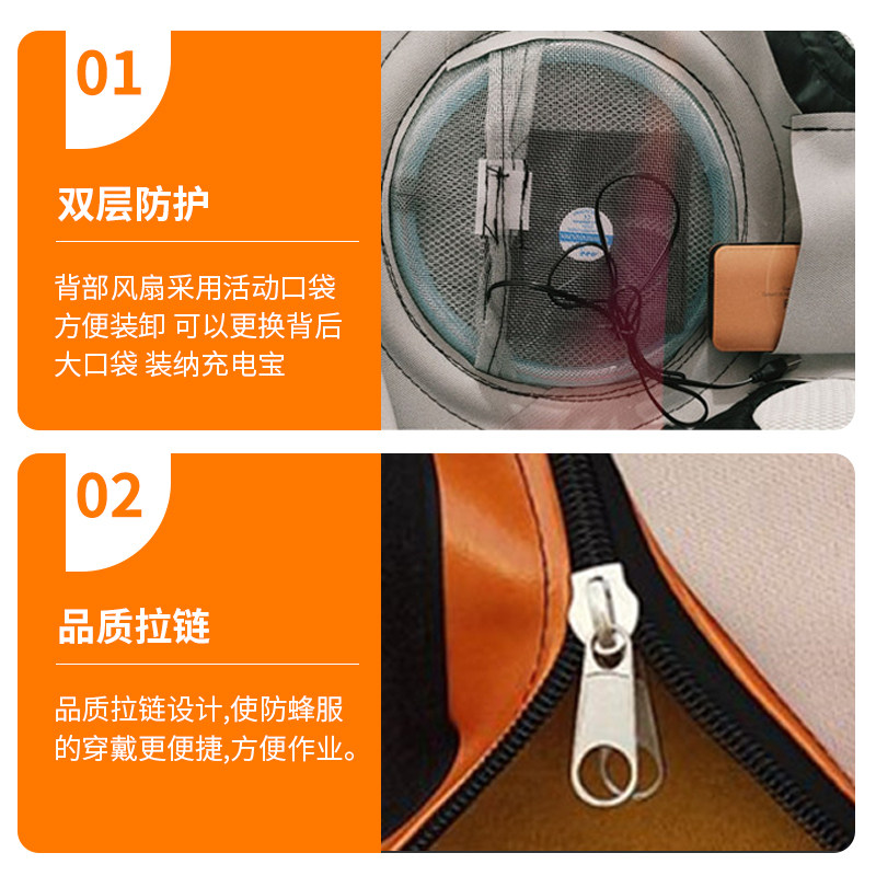 马蜂服全套透气专用防蜂衣全身连体养蜂服防胡蜂衣散热风扇防蜂服,淘宝优惠券,粉丝福利购,淘宝优惠卷