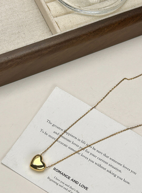高级感轻奢爱心钛钢项链女2024新款爆款气质小众设计百搭夏锁骨链