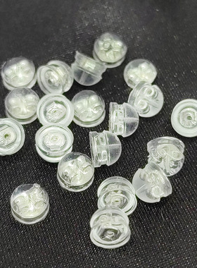 硅胶耳堵后塞防掉18k金耳钉