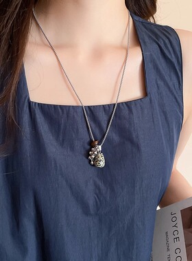 韩国博主同款水滴项链女锁骨链