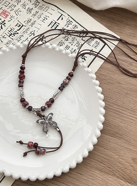 波西米亚民族风蝴蝶项链女锁骨链