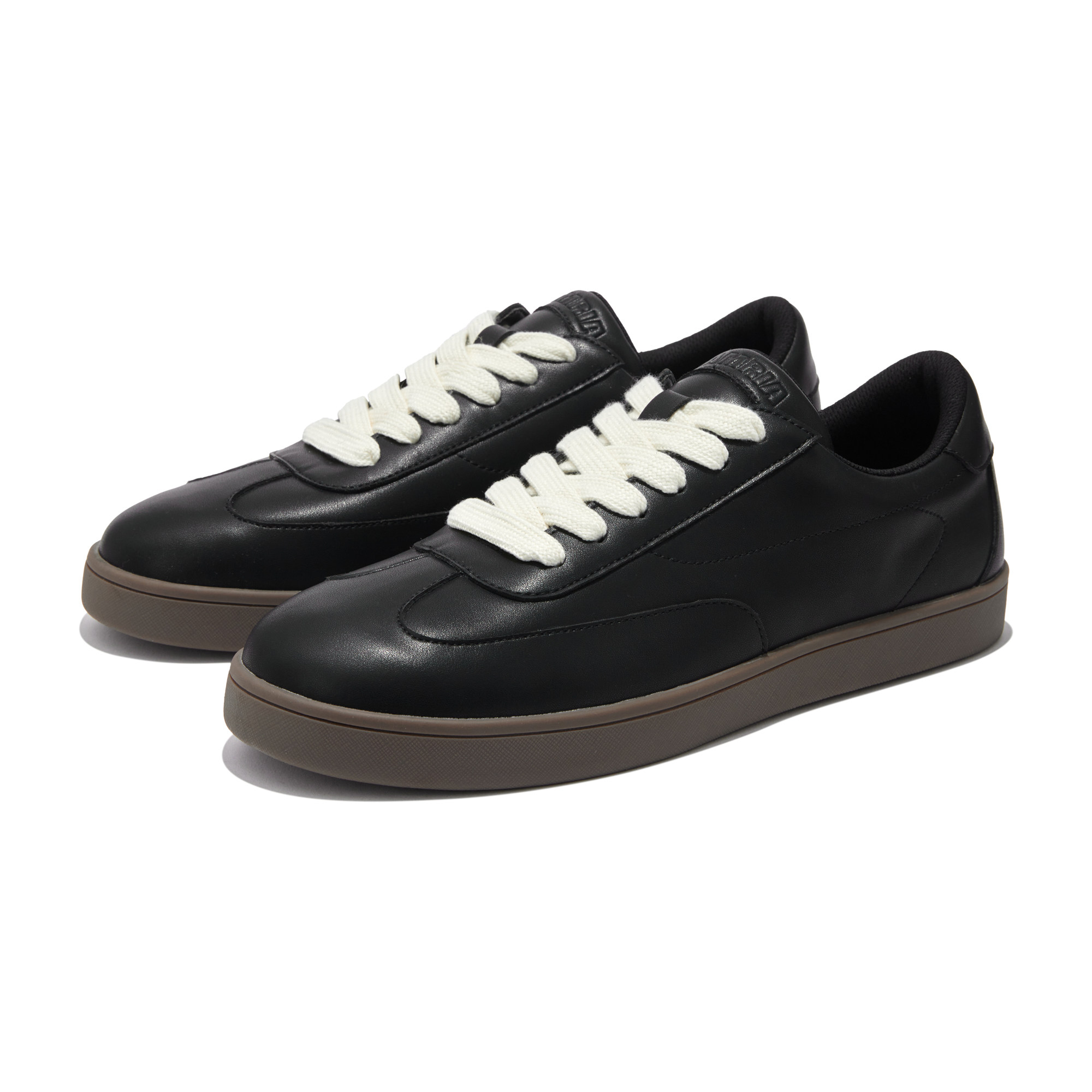 OAMRIA德训鞋复古透气圆头纯色内增高通勤平底百搭板鞋男女小白鞋 - 图1