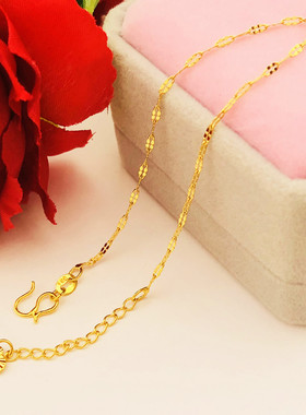 学生系日韩风四叶草不掉色假黄金