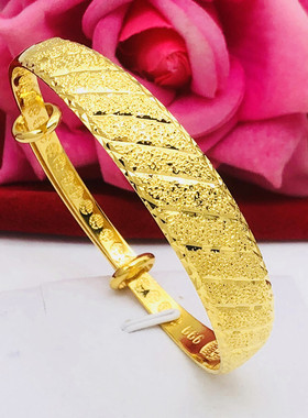 沙金磨砂满天星龙凤流星雨手镯女