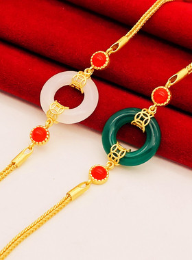 沙金手链女硬币欧币镀久不掉色